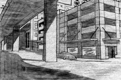 seattle cityscape sketch6
