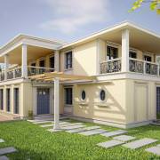 classic villa residential rendering 1