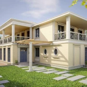 classic villa residential rendering 1