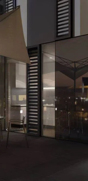 condominium patio night rendering condominium patio night rendering