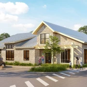hnn gateway clubhouse exterior rendering
