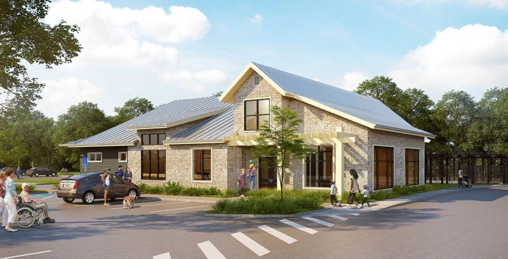 hnn gateway clubhouse exterior rendering