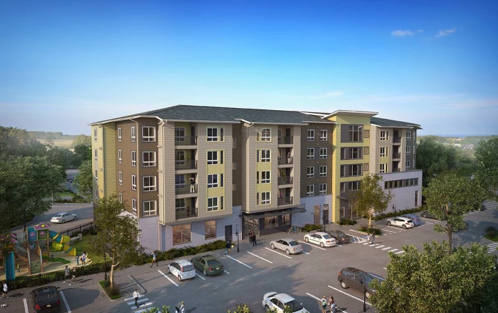 hnn uptown square apartment exterior rendering