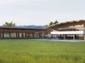 horse stables exterior rendering