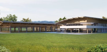 horse stables exterior rendering