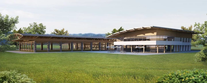 horse stables exterior rendering
