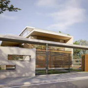 modern villa residential rendering 1