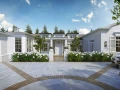 razore residence front yard 3d rendering