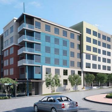 seattle mixed use exterior rendering 1