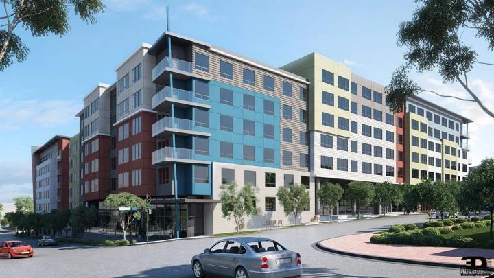 seattle mixed use exterior rendering 1