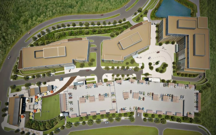 talus corporate campus satelite architectural rendering