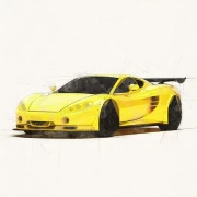 ascari kz1r marker style automotive illustration ascari kz1r marker style automotive illustration