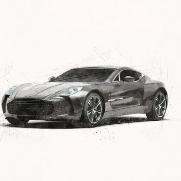 aston martin one 77 marker style automotive illustration aston martin one 77 marker style automotive illustration