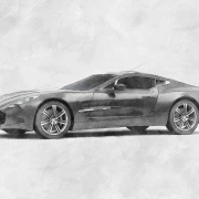 aston martin one 77 sketch style automotive illustration4 aston martin one 77 sketch style automotive illustration4