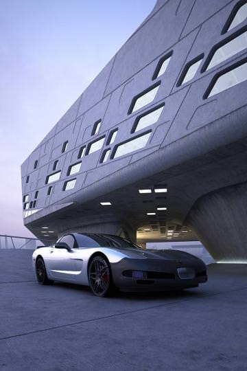 c5 corvette automotive 3d rendering 02