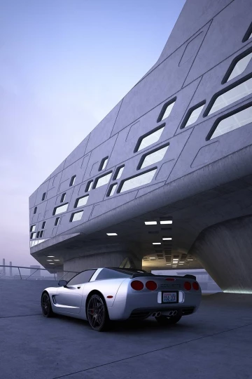 c5 corvette automotive 3d rendering 03