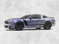 ford mustang boss sketch style automotive illustration
