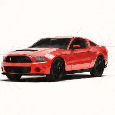 ford mustang shelby marker style automotive illustration ford mustang shelby marker style automotive illustration