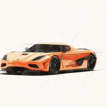 koenigsegg agera marker style automotive illustration koenigsegg agera marker style automotive illustration