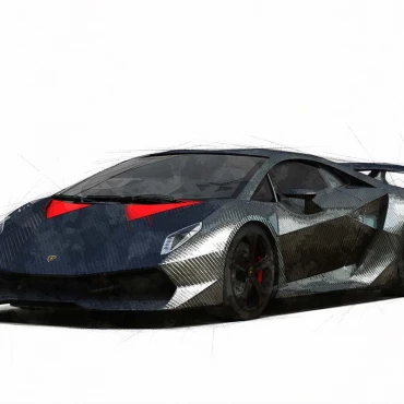 lambo sesto elemento marker style automotive illustration