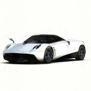 pagani huayra marker style automotive illustration