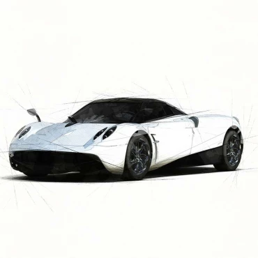 pagani huayra marker style automotive illustration pagani huayra marker style automotive illustration