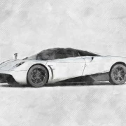 pagani huayra sketch style automotive illustration pagani huayra sketch style automotive illustration