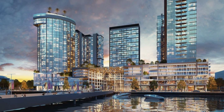 kkcc mixed use exterior night rendering