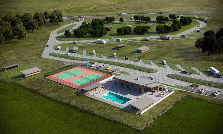 no limits motocross racing track club aerial rendering 3