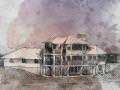 rudd residential house watercolor rendering illustration