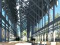 thorncrown chapel digital 3d recreation interior architectural rendering