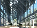 thorncrown chapel digital 3d recreation interior architectural rendering