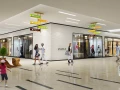 luxury building, interior rendering, retail mall