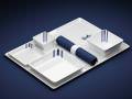 airline tray product illustration photorealistic rendering opt1