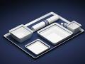 airline tray product illustration photorealistic rendering opt3