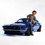 male characterization with ford mustang