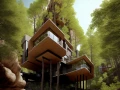 ai canti levered modern wilderness treehouse