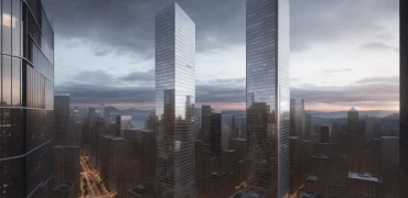 ai double towers sunset