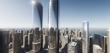 ai futuristic twin towers miami