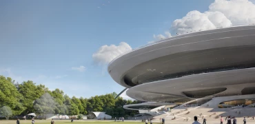 ai modern saucer building