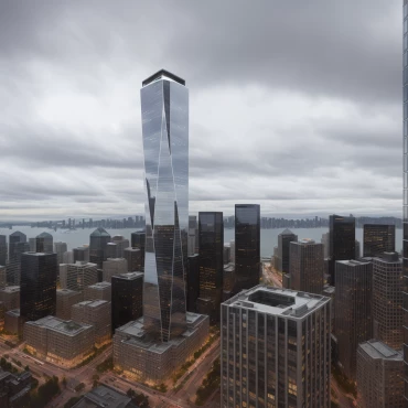 ai podium tower winter dusk