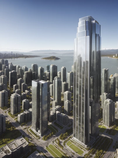 ai skyscraper summer day