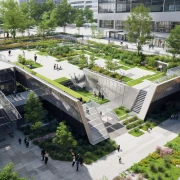 ai urban courtyard plaza