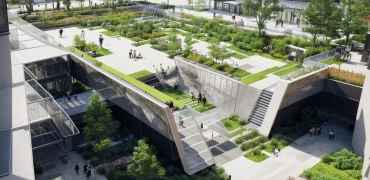 ai urban courtyard plaza