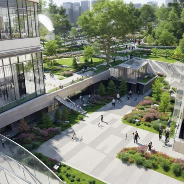 ai urban layered plaza