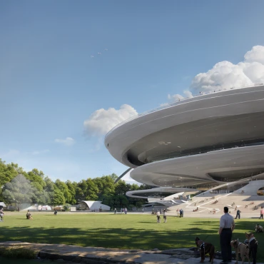 ai modern saucer building