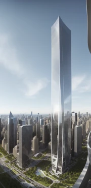 ai skyscraper summer day