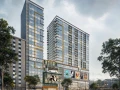 milimewa mixed use exterior dusk rendering