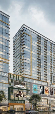 milimewa mixed use exterior dusk rendering