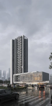 tower highrise architectural rendering